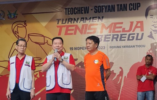 Kolaborasi Perkumpulan Teochew dengan Sofyan Tan Gelar Turnamen Tenis Meja-