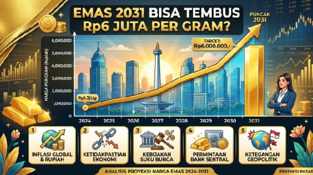 Emas 2031 Bisa Tembus Rp6 Juta per Gram?